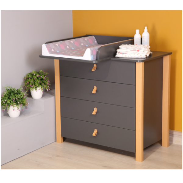 Výklopný přebalovací pult Gekko Kids. 60 cm. Tmavě šedý